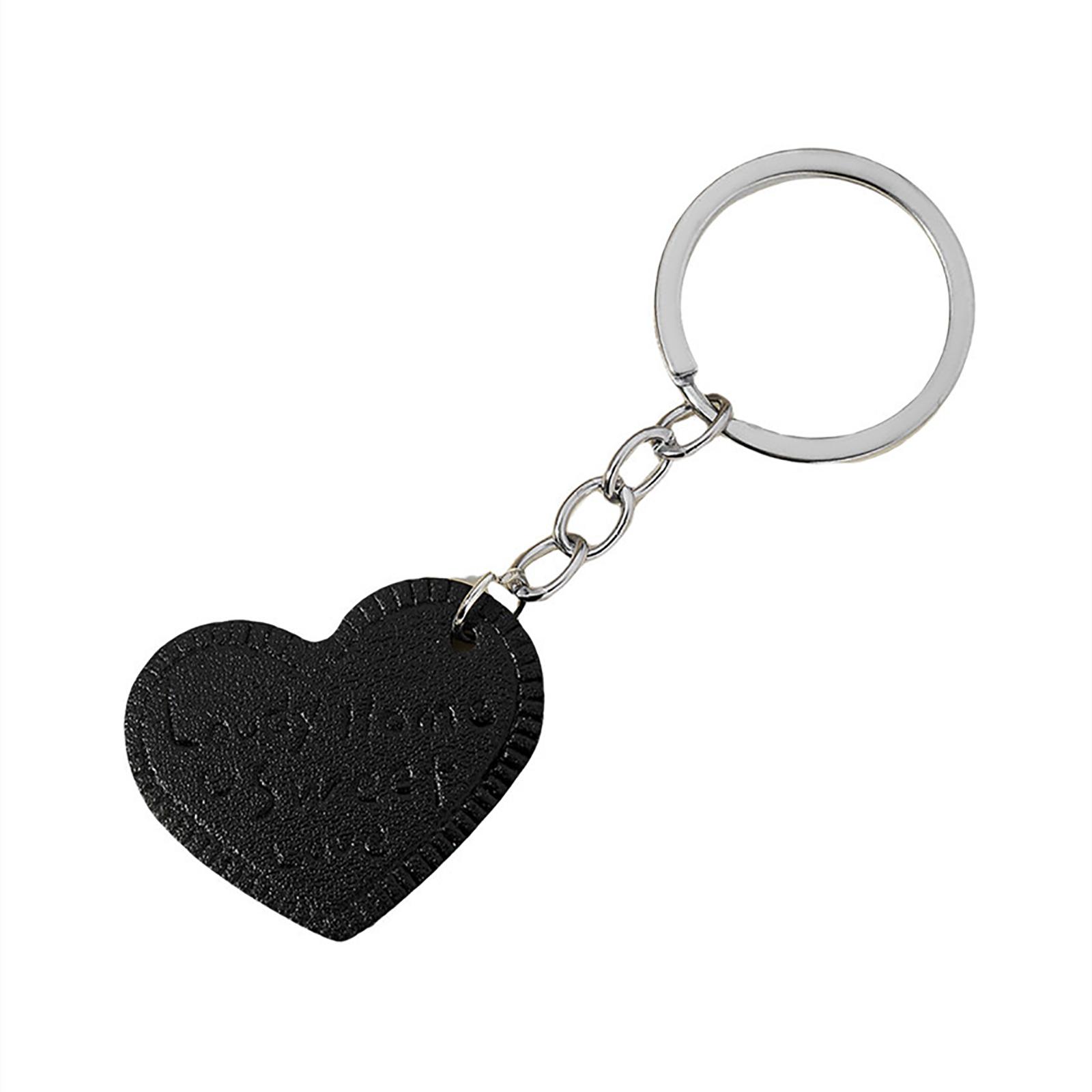 

Красочный брелок в форме сердца, подвеска Любовь , кольцо для ключей, стильные радужные кольца для ключей, аксессуар для сумки, шикарный шарм для рюкзака чёрный