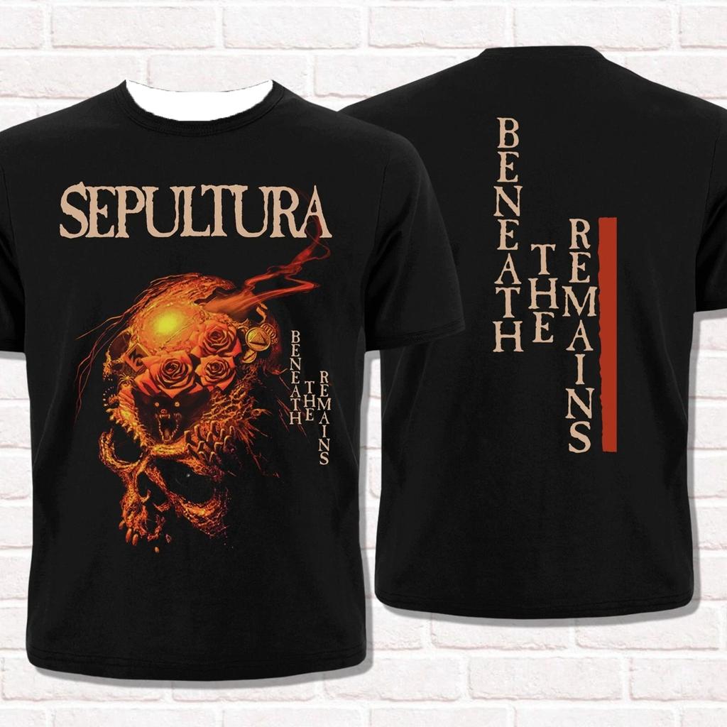 T-shirt Sepultura Beneath The Remains 1989 Thrash Death Metal Groove Metal Été Coton Homme Femme Haut T-shirt Vêtements de rue Décontracté
