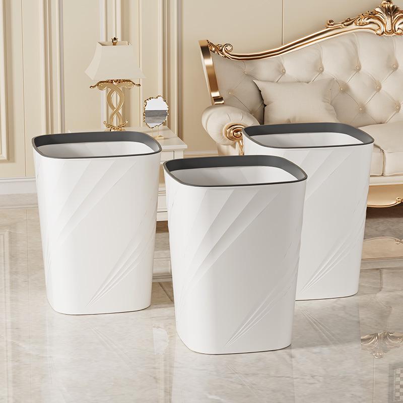 Large Capacity Lidless Trash Can for Home & Office - Suitable for Bathroom, Kitchen, Living Room