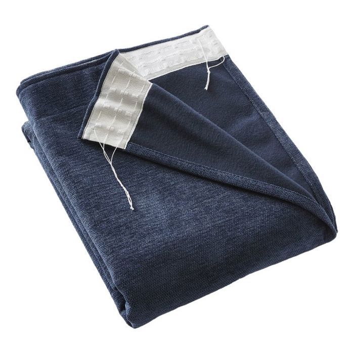 Rideau occultant phonique et thermique doublé polaire galon fronceur "Bjorn" 100% opaque Le fil d'Ariane - Bjorn Minuit - 1 Panneau