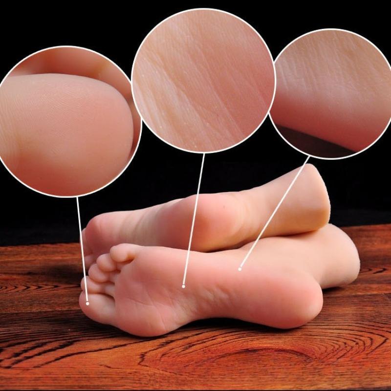 Gerçekçi TPE Silikon Ayak Modeli, Fotoğrafçılık, Takı Teşhir, Sanat Eskizi İçin Gerçek İnsan Ayağı Kopyası