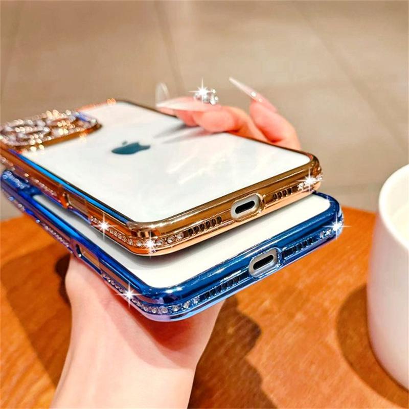 Glitzer Diamant Hülle für iPhone 16 15 Pro Max 14 Plus 13 12 Hülle Samsung Galaxy S25 Edge S23 Ultra S24 FE A56 A36 A26 A16 A55 A35 A25 A15 A54 A34 A14