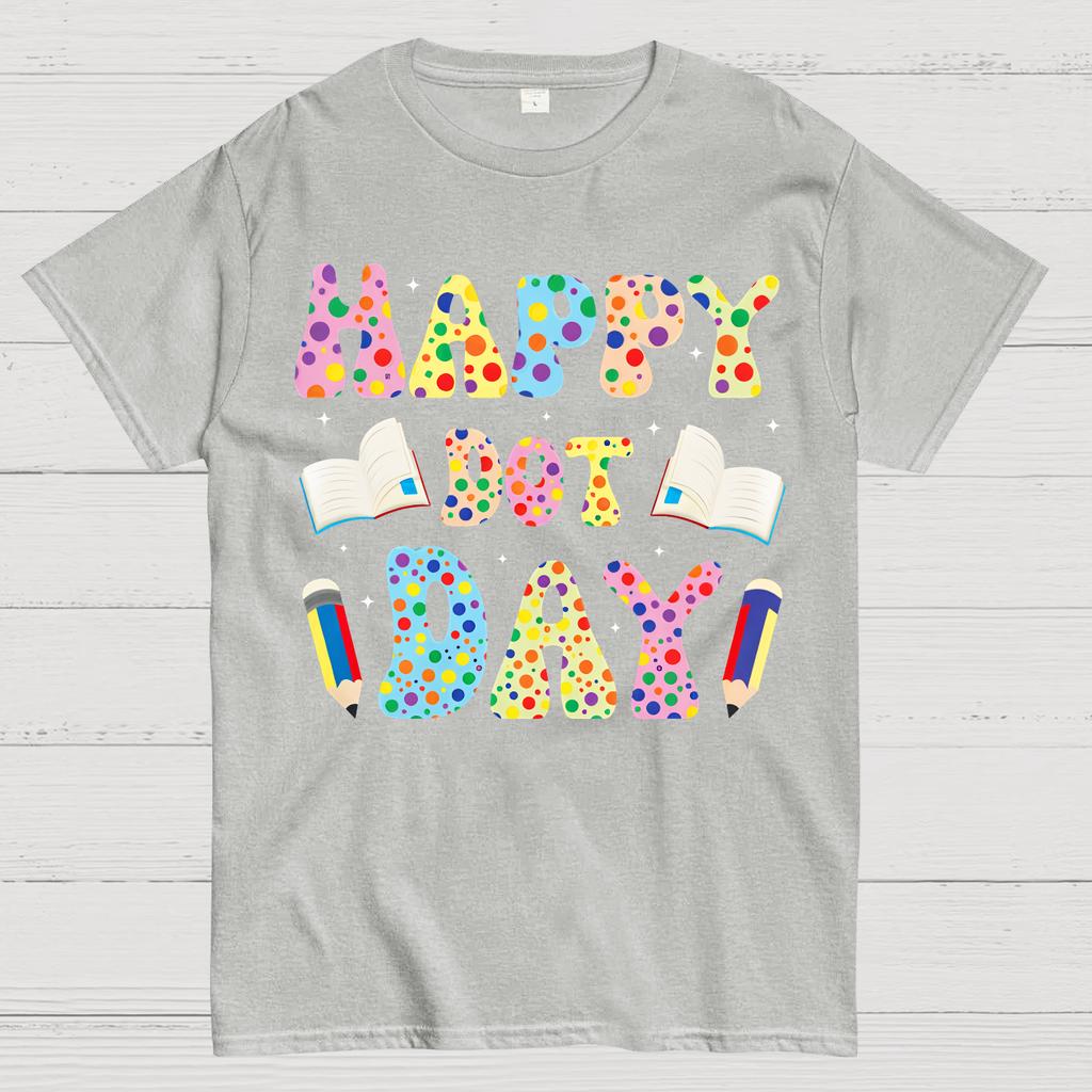 Happy International Dot Day Cotton Summer Casual Cool Loose T-Shirt