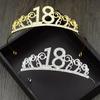 1 Pcs 18th Birthday Princess Crown Headband Crystal Wedding Crown Hairband Women Headwear Hair Decor