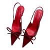 Thin Heels High Heel Modern Sandals Buckle Strap Solid Ladies Shoes On Sale 2025 Butterfly-knot Party Women's Sandals Sandálias