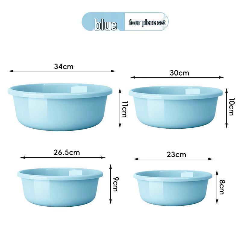 Large Durable Multi-Purpose Plastic Wash Basin for Dorms and Babies