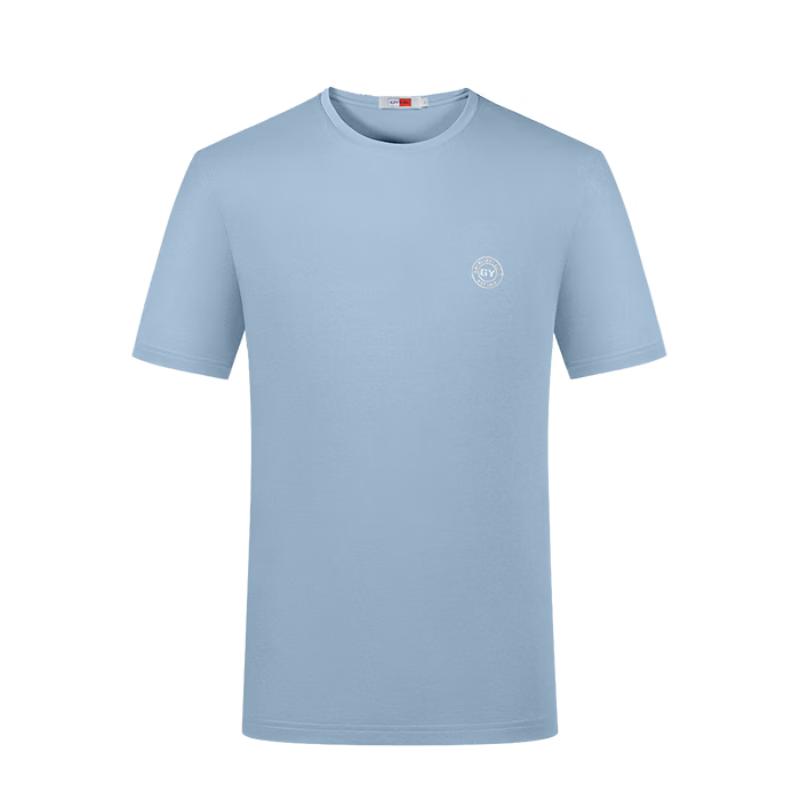 JINLILAI Men s Summer Mulberry Silk Blend Cooling Short-Sleeve T-Shirt 3XL (56)