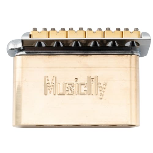 Musiclily Ultra Brass 41mm Tremolo Block (10.5mm String Pitch) for PRS SE-Style Electric Guitar Tremolo Bridges