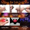 Cool Halloween Bat Patterns 12 Pcs Hanging Bats Decorations with Glowing Eyes, 3D Realistic Spooky Premium Material Decor Fake Flying for Haunted