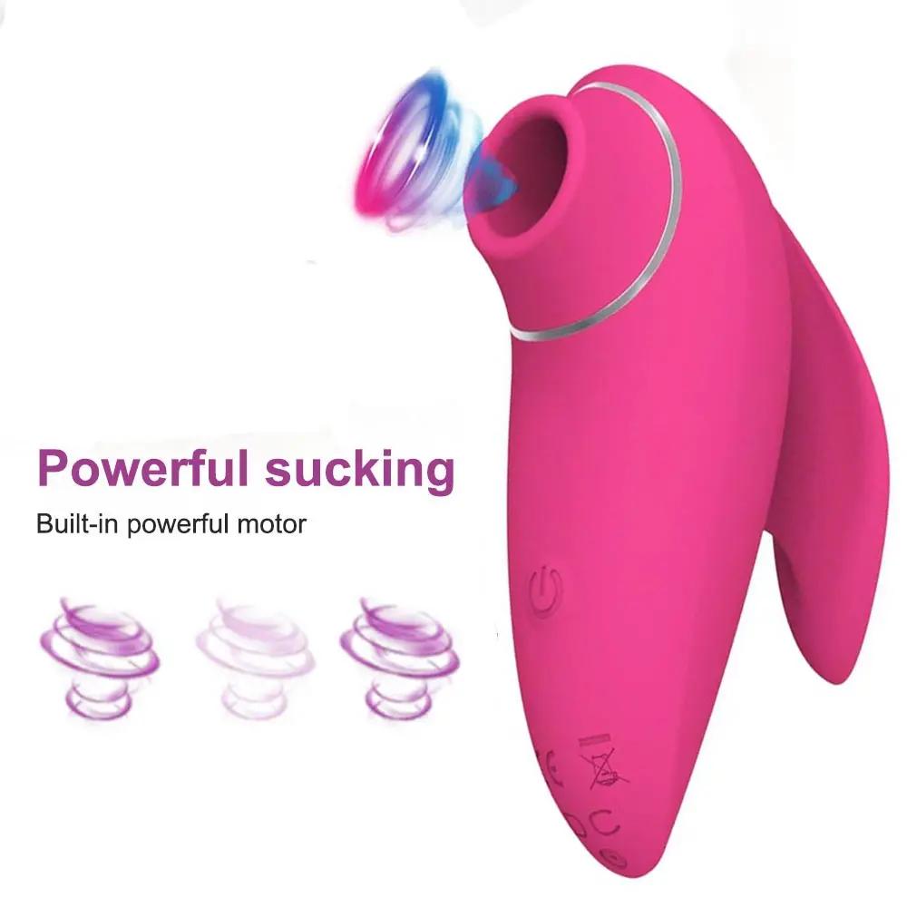 Clitoris Juguete Sexale Femelnino Suction Cup Oral Sex Rechargable Licking Sucking Nipple Vibrator Women Men Debutant