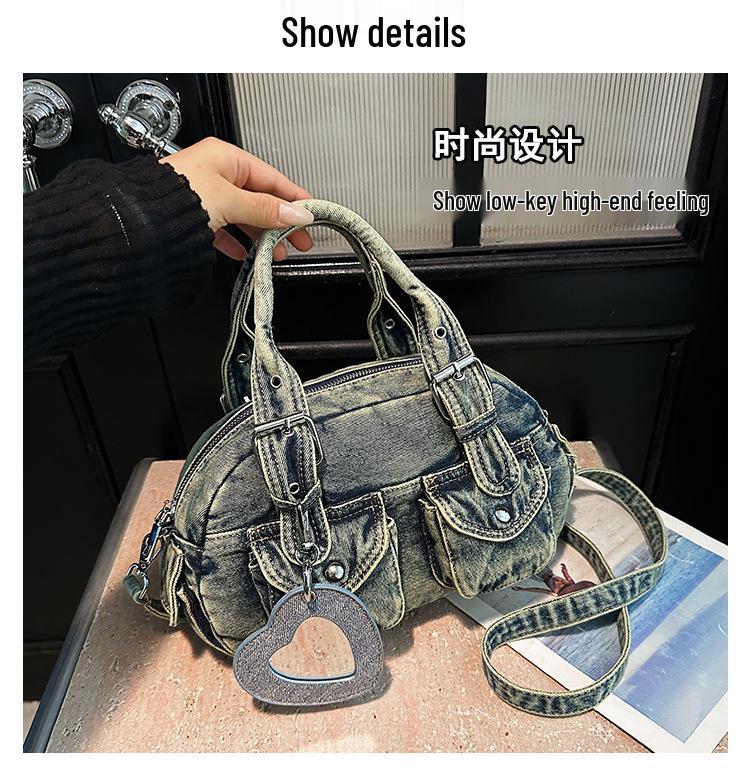 2025 Autumn Women's High-End Luxury Denim Shoulder Bag