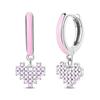 925 Silber Sexy Hängende Ohrringe Schmetterling Schleife Herz Blume Muschel Perle Edelstein Bling Set für Damen Ohrstecker Geschenk Feiner Schmuck