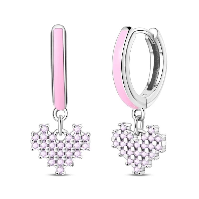 925 Silber Sexy Hängende Ohrringe Schmetterling Schleife Herz Blume Muschel Perle Edelstein Bling Set für Damen Ohrstecker Geschenk Feiner Schmuck