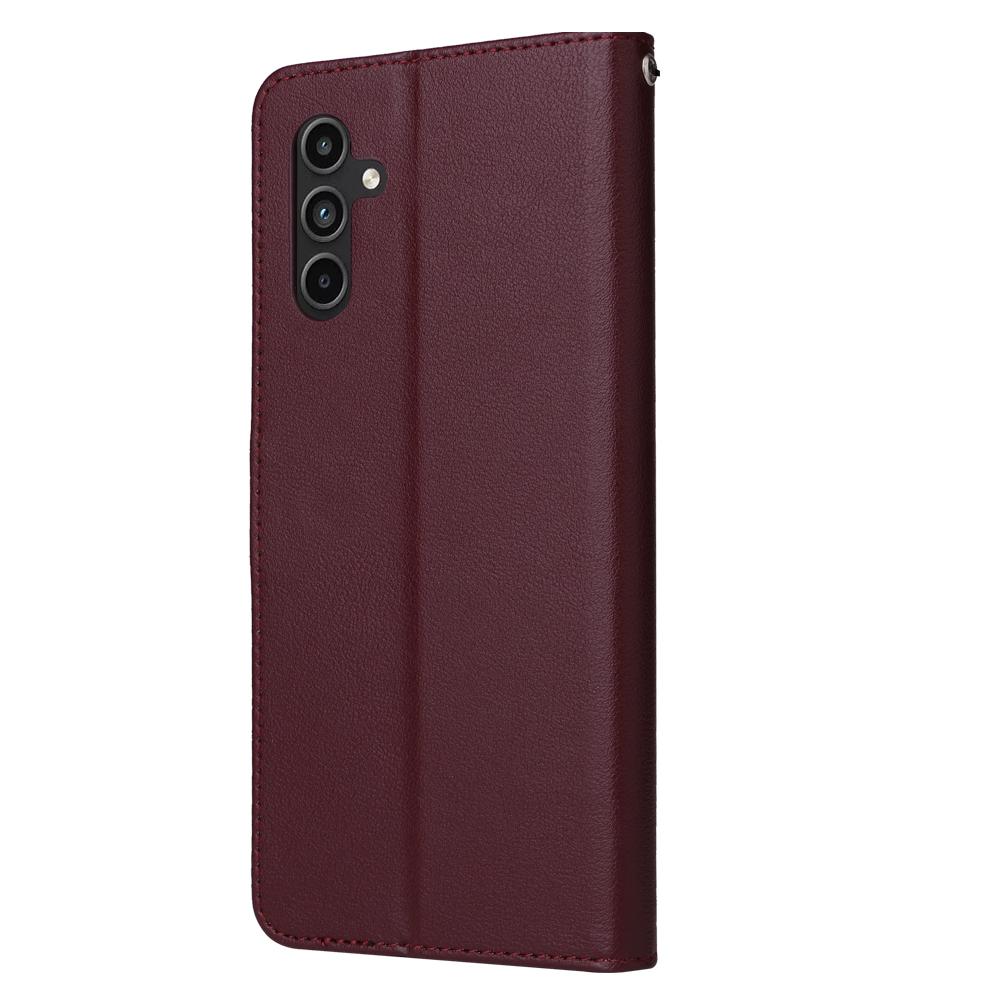 Etui na Samsung Galaxy A15 4G, skórzane PU, z podstawką, ochraniacz na telefon z 3 przegródkami na karty