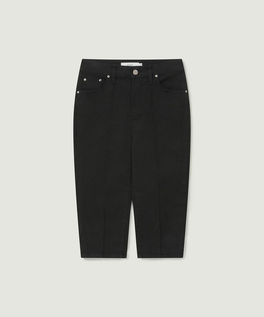 Aendeuel Slit Capri Pants - Black