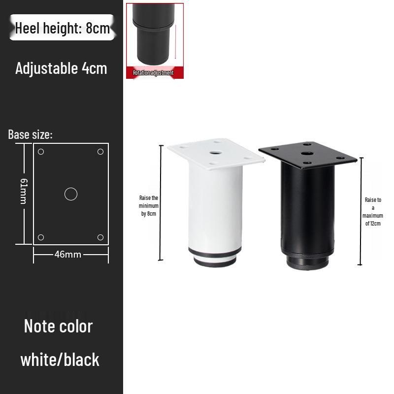 Adjustable Furniture Support Legs for Shelves, Cabinets, Sofas, TV Stands, Tables, Beds, Bedside Tables, and Shoe Cabinets.
