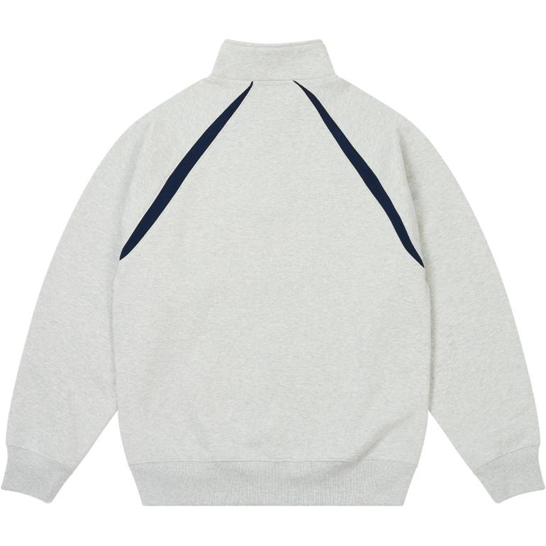 Palace International 1/4 Zip Grey Marl Unisex Tops P27CS216