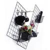 Thickened Black Iron Mesh Grid Wall Display & Storage Rack