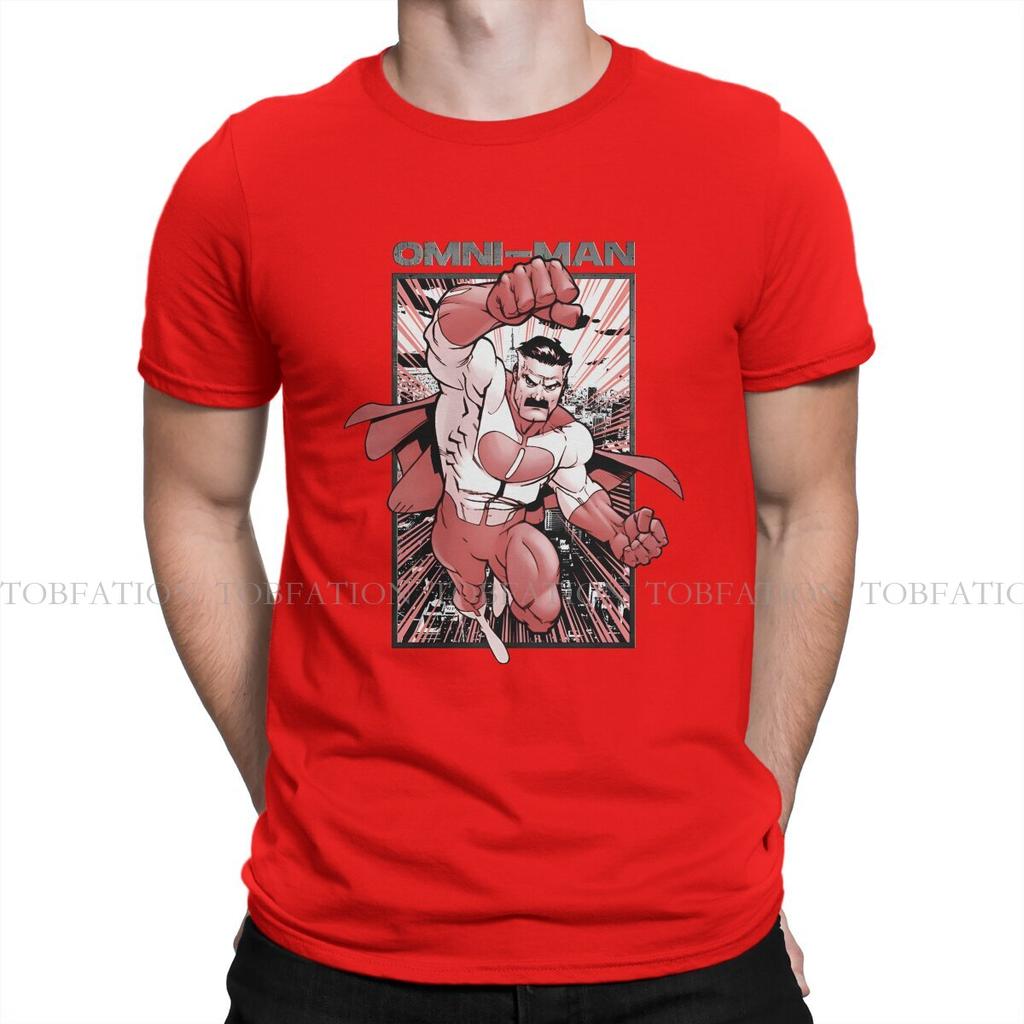 Invincible TV Series Mens TShirt OmniMan Distinctive T Shirt 100 Cotton Graphic Sweatshirts Hipster