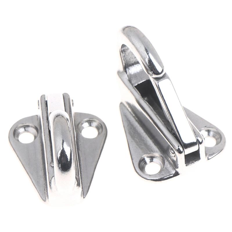 2Pcs 316 Stainless Steel Marine Spring Snap Fending Hook Marine Boat Spring Snap Attach Rope Fender Boat Hardware