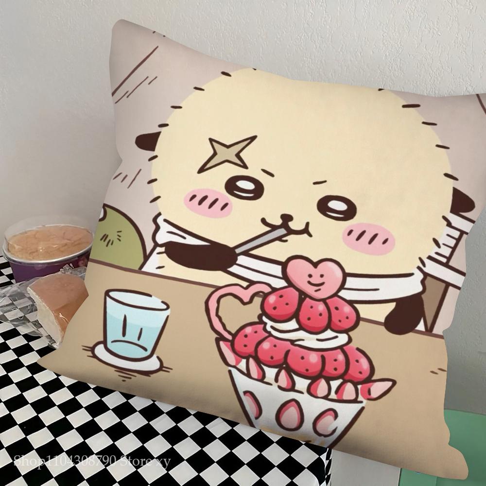 Kawaii Jokes Bear Pillow Case Square Pillow Bedroom Sofa Leisure Comfort Cushion Car Living Room Home Decoration