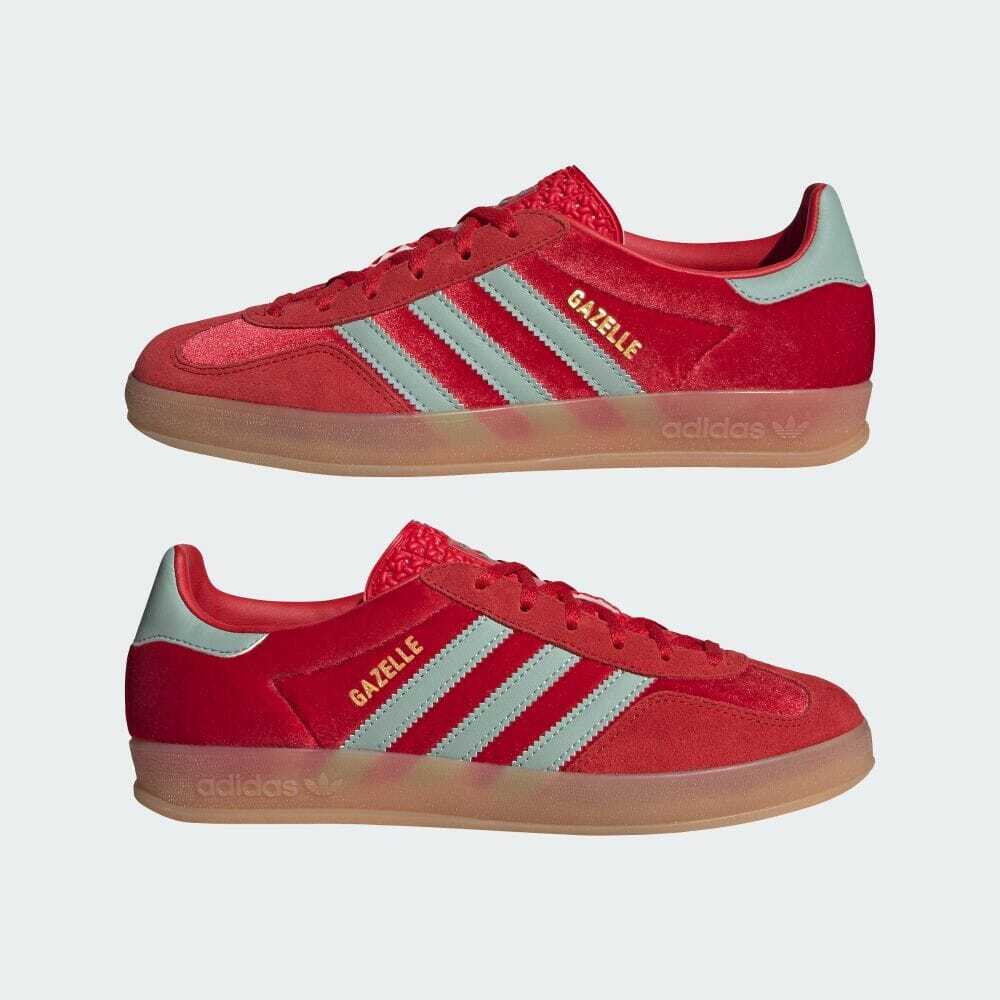 IG6786 Adidas Originals Gazelle Indoor Better Scarlet Hazy Green Gum (Women's)