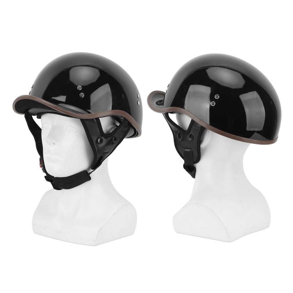 Motorrad Halbhelm mit Sonnenblende ABS Hygroskopisch Stromlinienförmig Outdoor Halbgesichtshelm für Männer