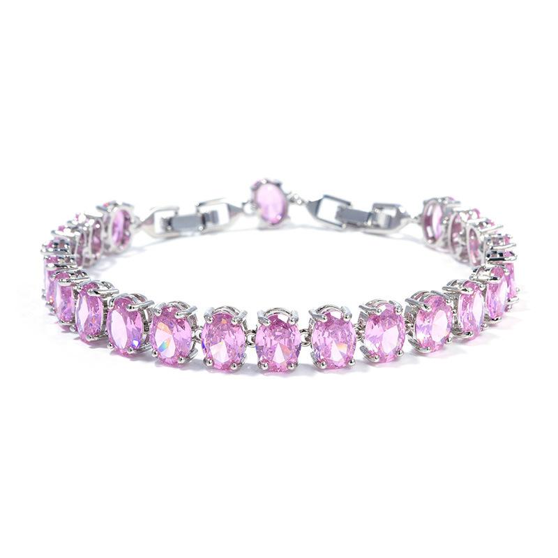 Women'S Simple Women'S Bracelet Jewelry Inlaid Round Zircon Bracelet