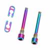 4PCS Mountain Bike Disc Brake Clip Thread Pin Ti Alloy CNC Machining Disc Brake Clip Fixing Screw Fo