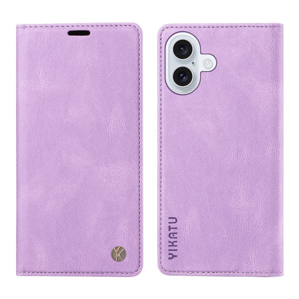 For iPhone 17 Leather Cover YIKATU YK-004 Skin-Touch Wallet Phone Cases