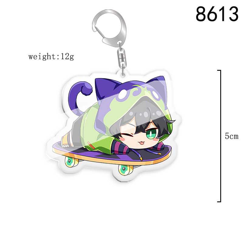 Skateboarding Fan Art Acrylic Keychain: Ranga, Kazuya, Miya Cartoon Ornament Custom Design