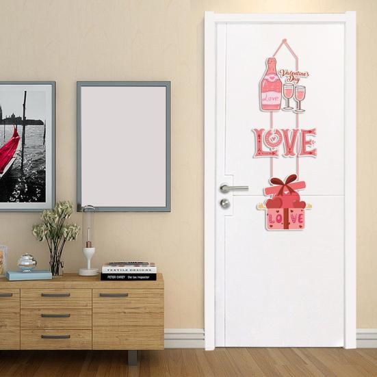Cuore Rosso Buon San Valentino Cartello Per Porta In Legno Appendiabi Dolce Amore Piastra Per Porta Anteriore Ornamenti Per Casa Vacanza Decorazione Festiva Per Interni Ed Esterni Regalo | SHEIN ALIA