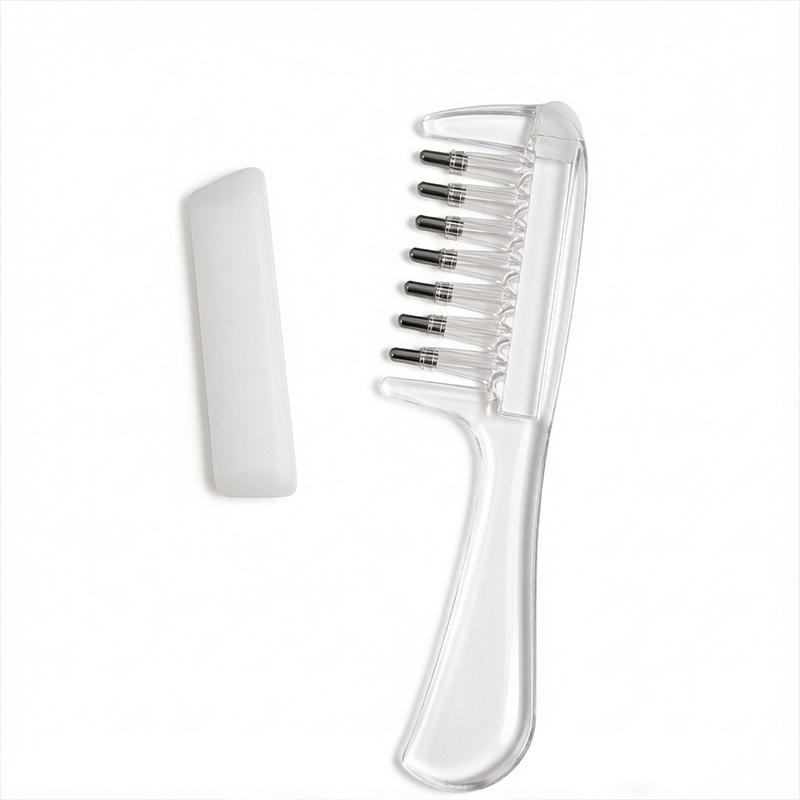 Portable Transparent Hair Root Comb Liquid Guide Applicator Scalp Massage Comb Hair Oil Serum Brush Anti-Leak Hair Care Tool