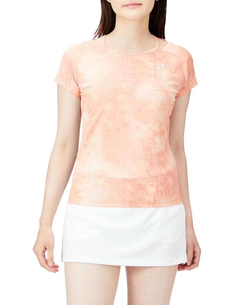 YONEX Short Sleeve Game Light Orange Small Women's Shirt, (222)