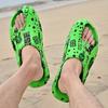 Fashion Summer Thick Bottom Patchwork Fashion Sandals Men Casual Beach Shoes Hollow-Out Garden Clogs Outdoor Slippers Can Be Decorated