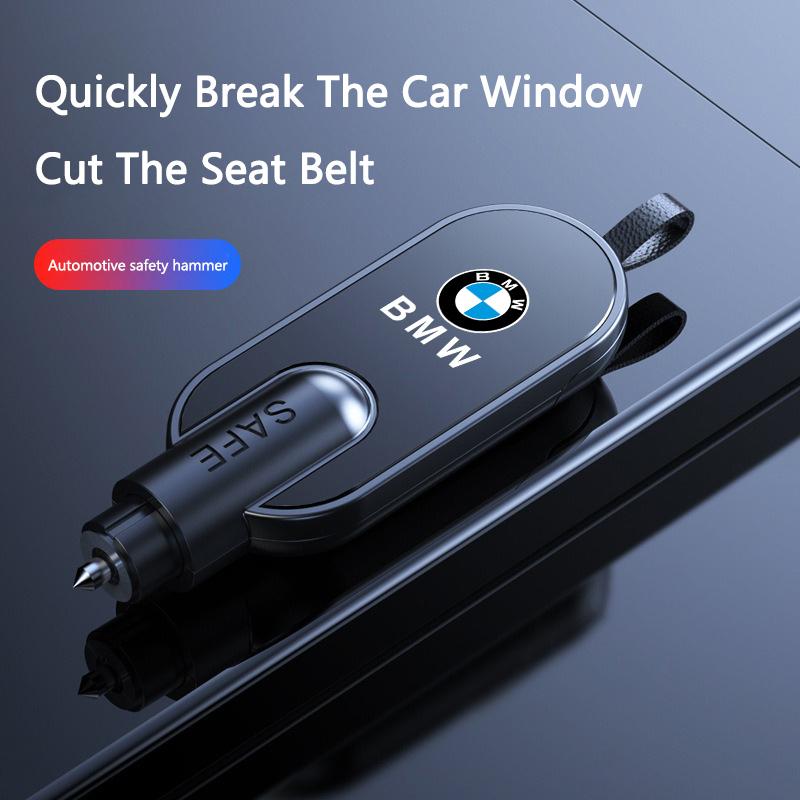 Car Sticker Hammer Glass Life-Saving Escape SeatBelt Cutter Emergency For BMW E30 E38 E39 E46 E60 E61 E90 X5 X6 E70 E83 F30 F32 JR9