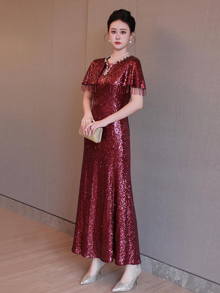 2025 Elegant Off-Shoulder Mermaid Wedding Dress for Mothers