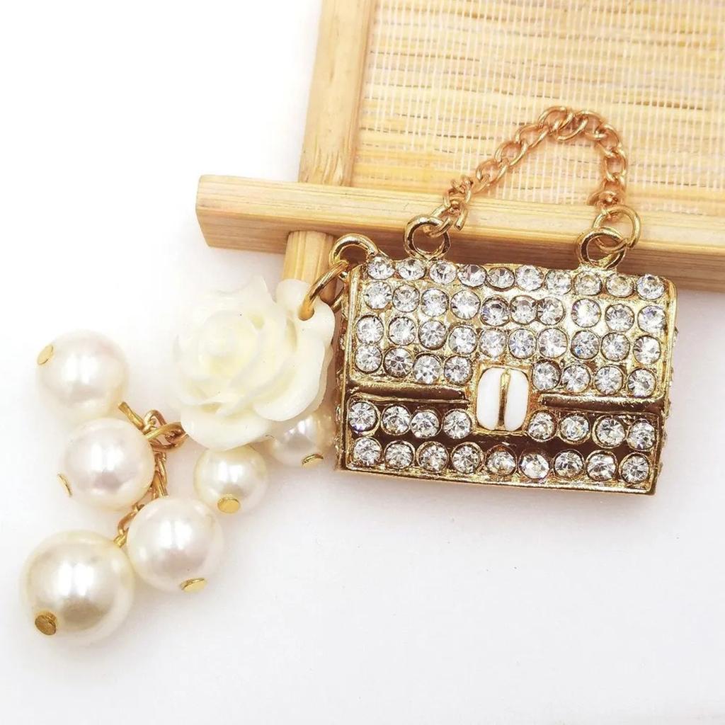 Creative Pearl Bag, Phone Case Accessories, Diamond Inlaid Hanging Decoration, Car Accessories