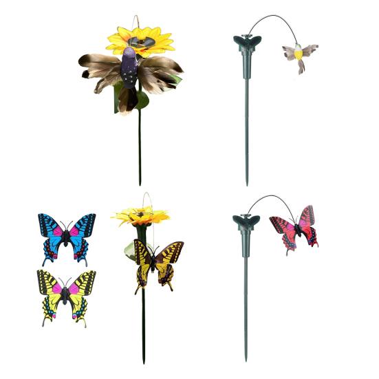 Fluttering Solar Hummingbirds Realistic Appearance Easy To Install Flying Dancing Hummingbirds Garden Stake Patio Decoration