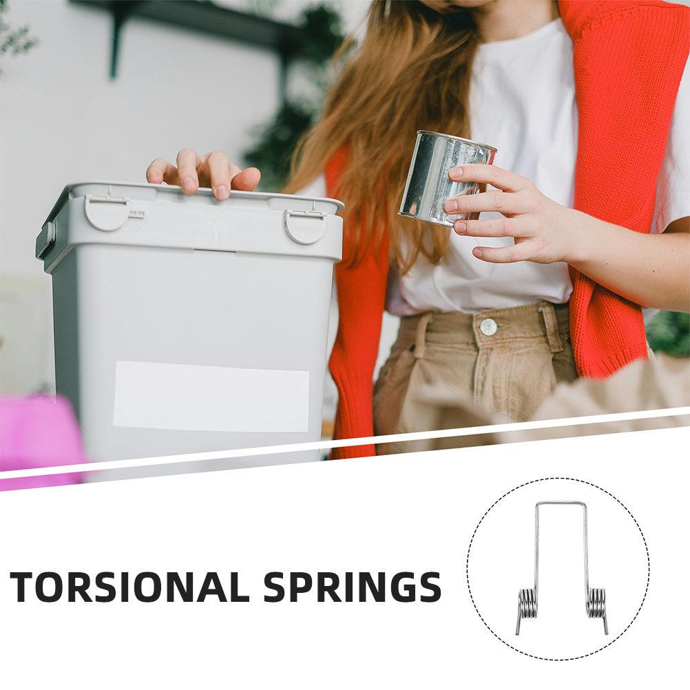 10Pcs Torsional Springs for Trash Can Lid Stable Material Simple Installation Universal Compatibility Torsional Spring