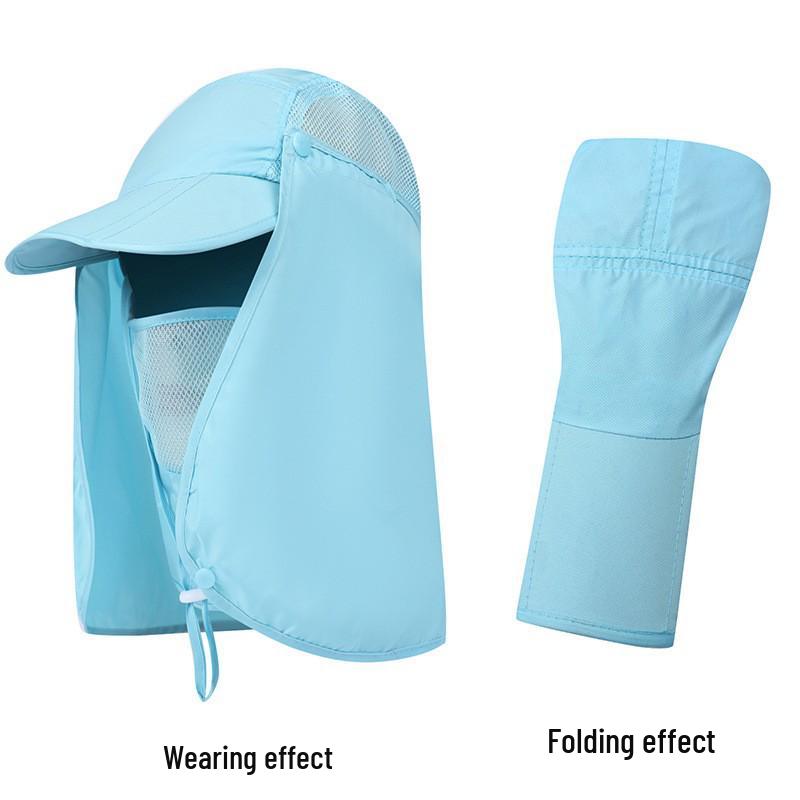 Men's Summer Sun Hat with UV Protection & Face Cover for Outdoor Activities