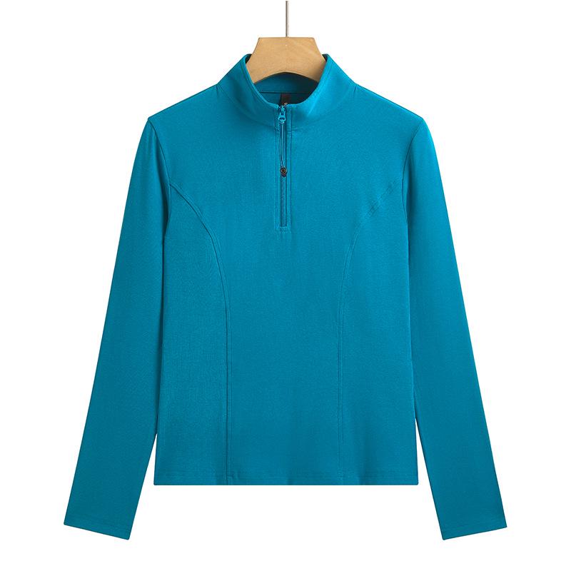 2025 Autumn Women s Slim Fit Half-Zip Sport Top - Korean Style XXL