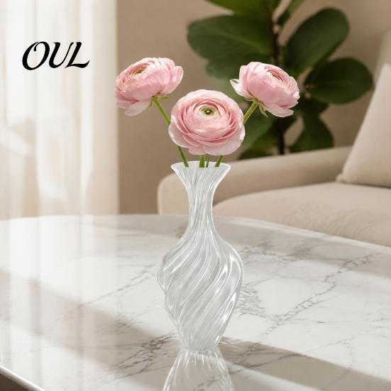 Stilvoller Gartentopf 3D-gedruckte dekorative Vase, verdrehtes Wirbeldesign, minimalistische Tischdekoration, skurrige Hofdekoration, Hydrokultur-Blumenvase
