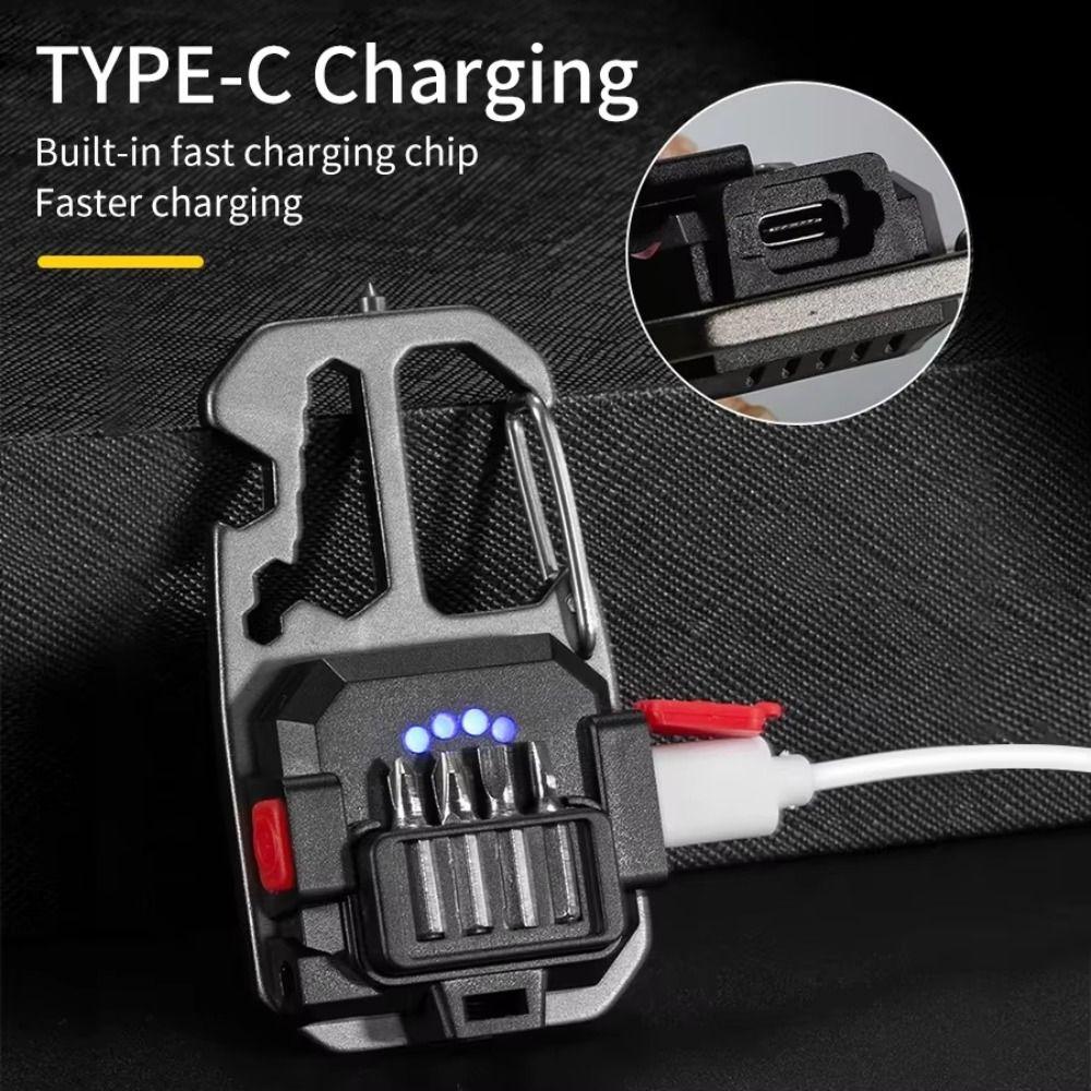 Small Light COB Keychain Work Light Magnetic Camping Emergency Light Mountain Climbing