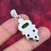 Grüner Kupfer Türkis Anhänger, 925 Sterling Silber Anhänger Edelstein Schmuck, handgefertigter Anhänger Erstaunlicher Schmuck, Geschenk für Sie