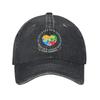 Unisex Autism Awareness Respect Love Support  Print Hat Vintage Distressed Denim Washed  Baseball Cap Adjustable