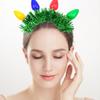 Weihnachts-LED-Haarreif mit Glühbirnen- und Lametta-Form für Erwachsene Styling Haar Zubehör