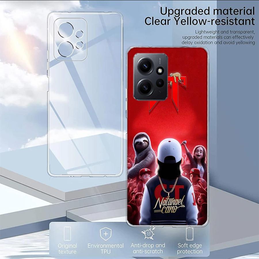 Natanael Cano Rapper CT Phone Case For Redmi Note 14 15 Pro 5G 13 12 Pro Plus 11 11T 11E 11S 10 Pro 10S 9 9S Cover Cell Clear TP