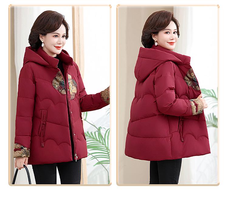 Genuine Mid-Length Women's Down Jacket - 90% White Duck Fill, Stylish for Moms and Grandmas, Thickened for Warmth