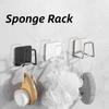 Sponges Holder Kitchen Sink Drain Drying Stainless Steel Rack Self Adhesive Sink Kitchen Hook Storage Organizer